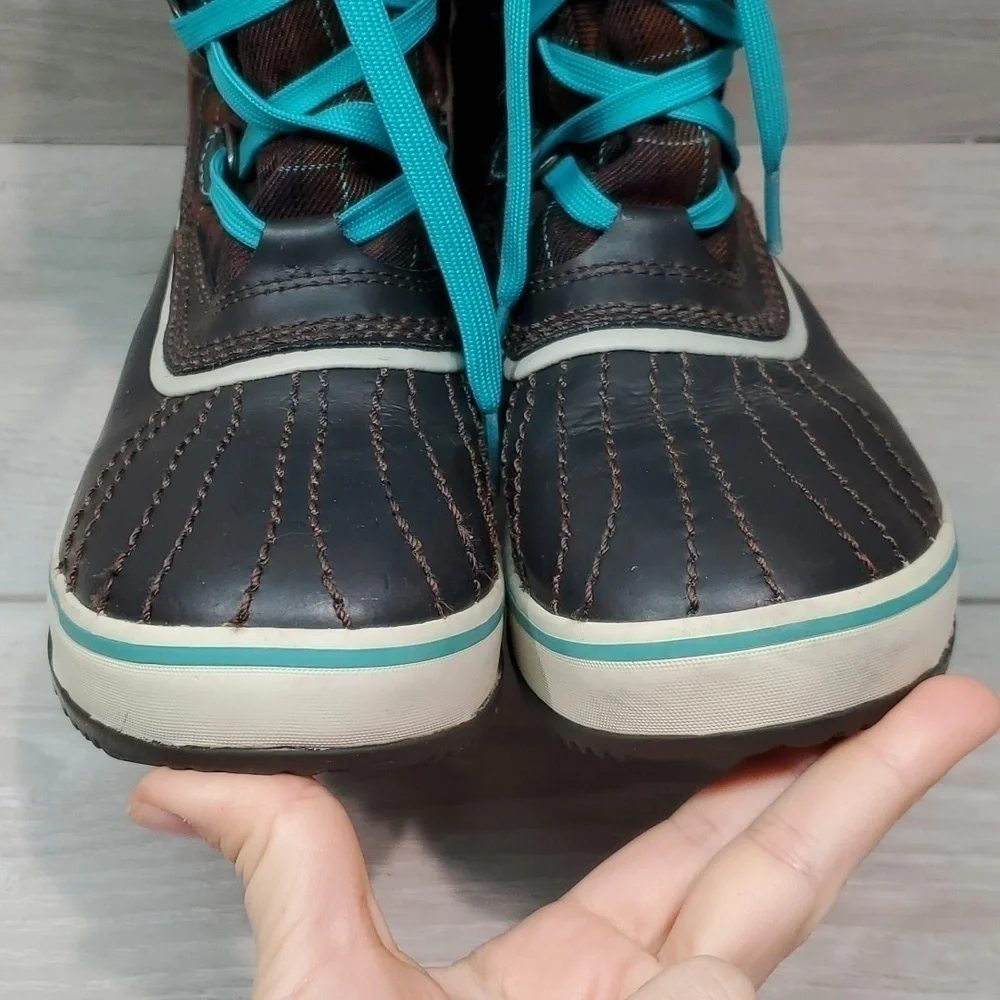 Sorel Youth Big Girls Ankle Rubber Duck Boots shoes sz 4